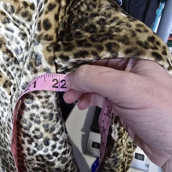 John Varvatos OTD Blazer Medium Animal Velvet Designer Button Front Cheetah New - Picture 10 of 16